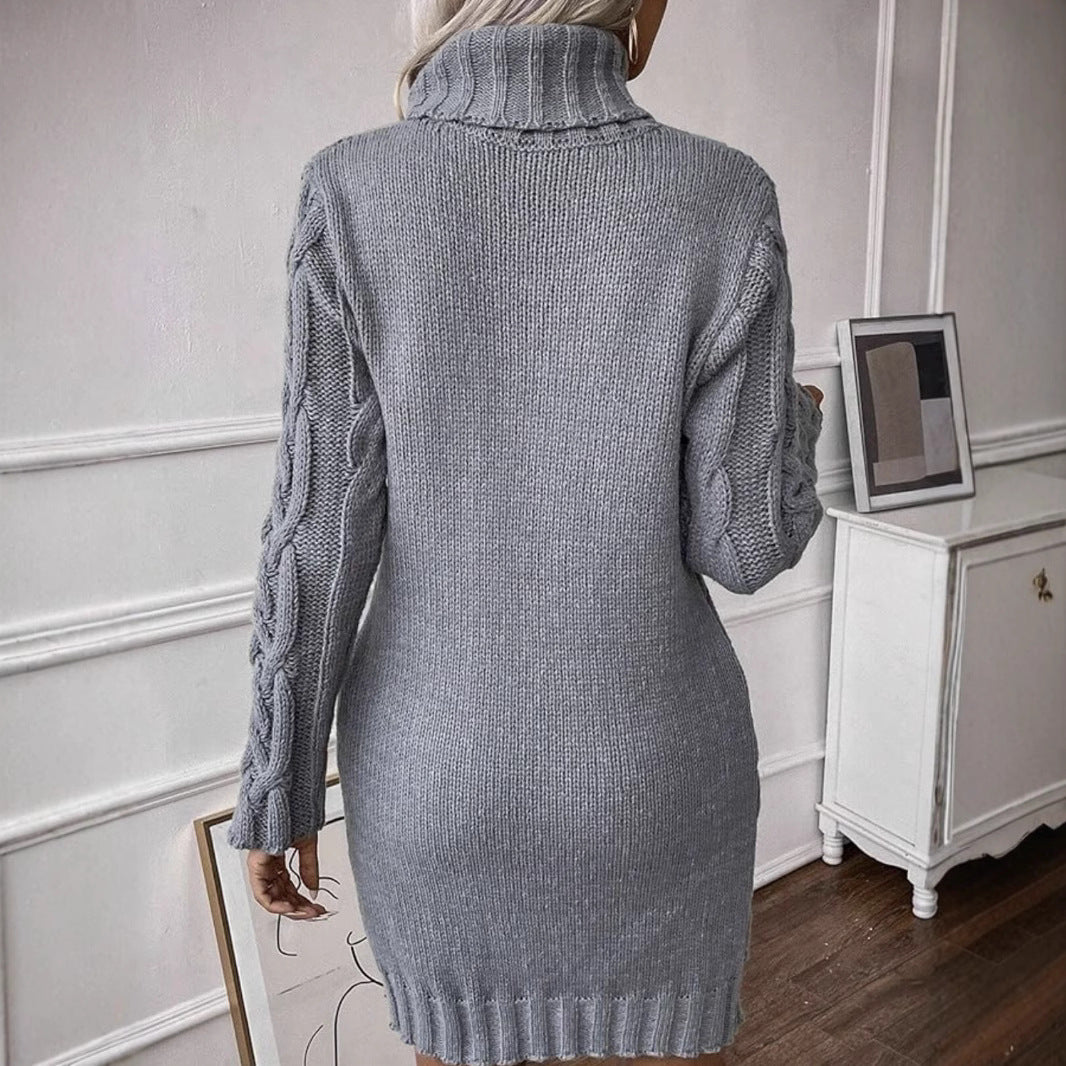 Robe col roulé pour femmes